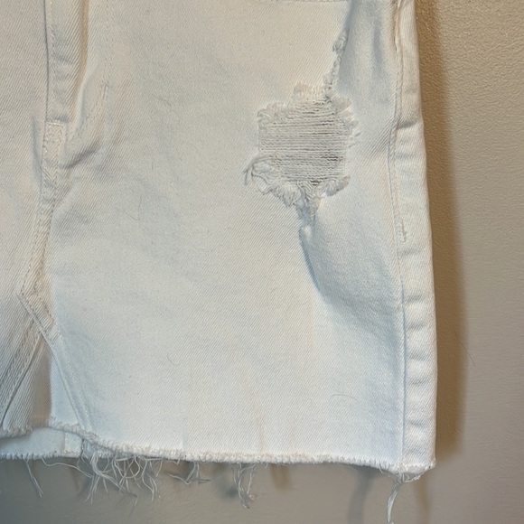 Hollister White Jean Ripped Denim Skirt High Waisted - Picture 2 of 9